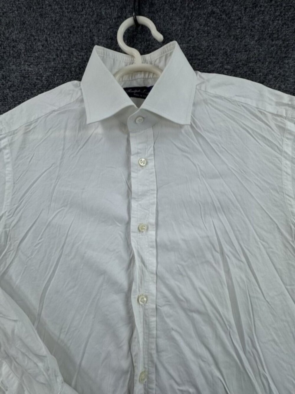 Ralph Lauren PURPLE LABEL Lightweight 15.25 Italy White Button Up Shirt Woven